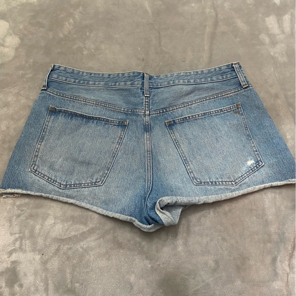 Madewell Destructed Relaxed Denim Shorts Blue distressed 21758 - Picture 3 of 10